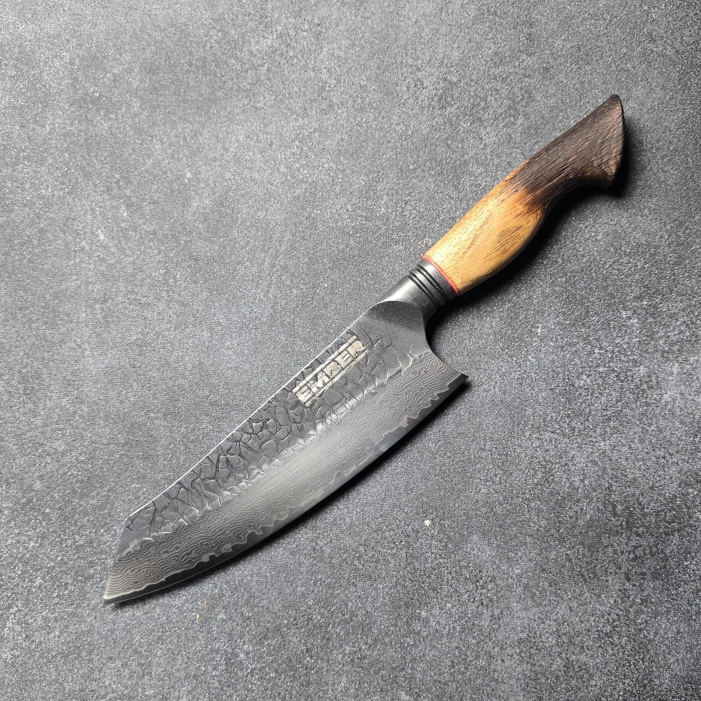 ASKA! SANTOKU 7" Acero VG10 STONEWASH Y DAMASCO