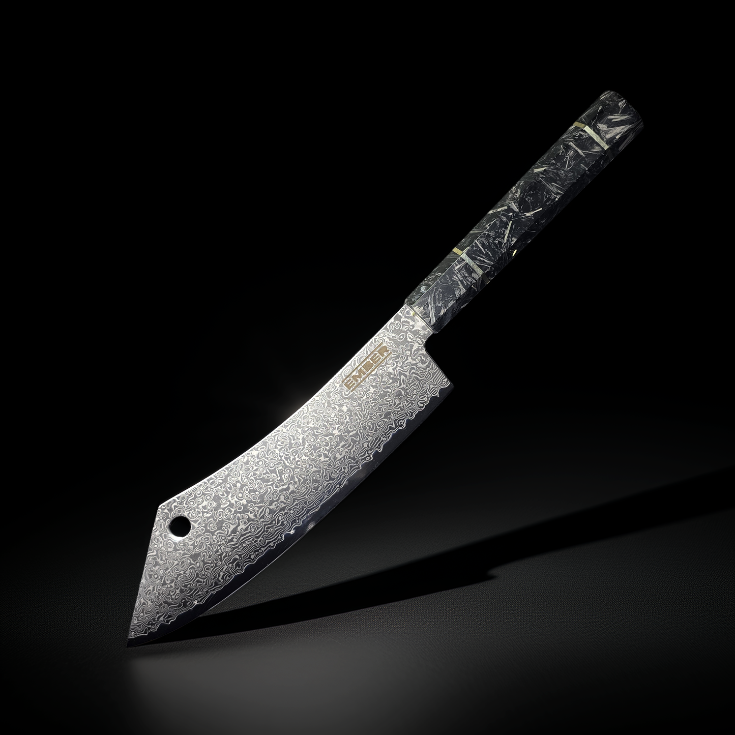 YUGEN! CUCHILLO DE CARNICERO 8.5" Acero de Damasco