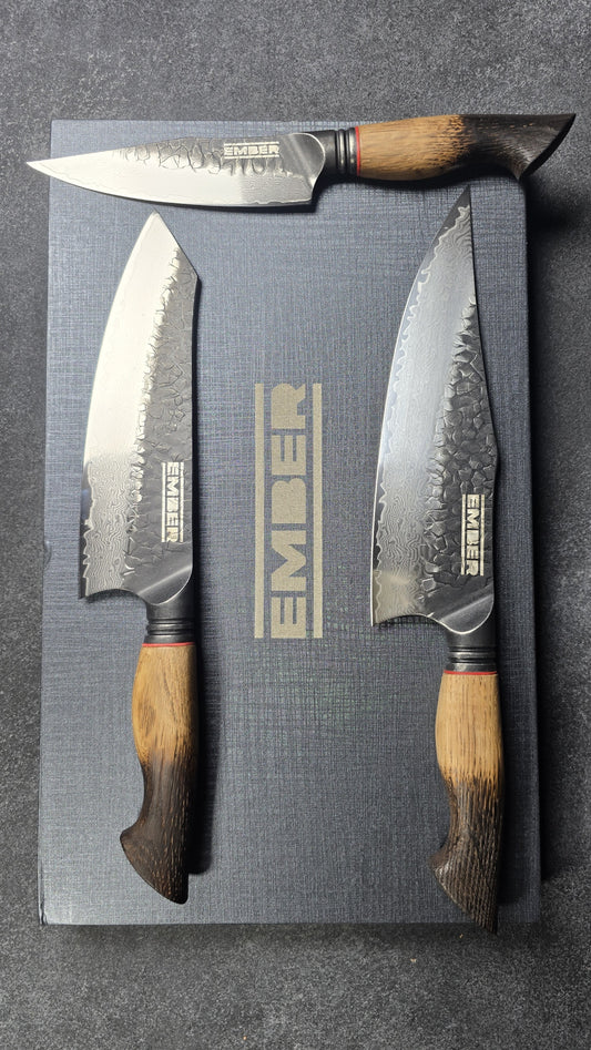 SET ASKA! Acero VG10 STONEWASH Y DAMASCO