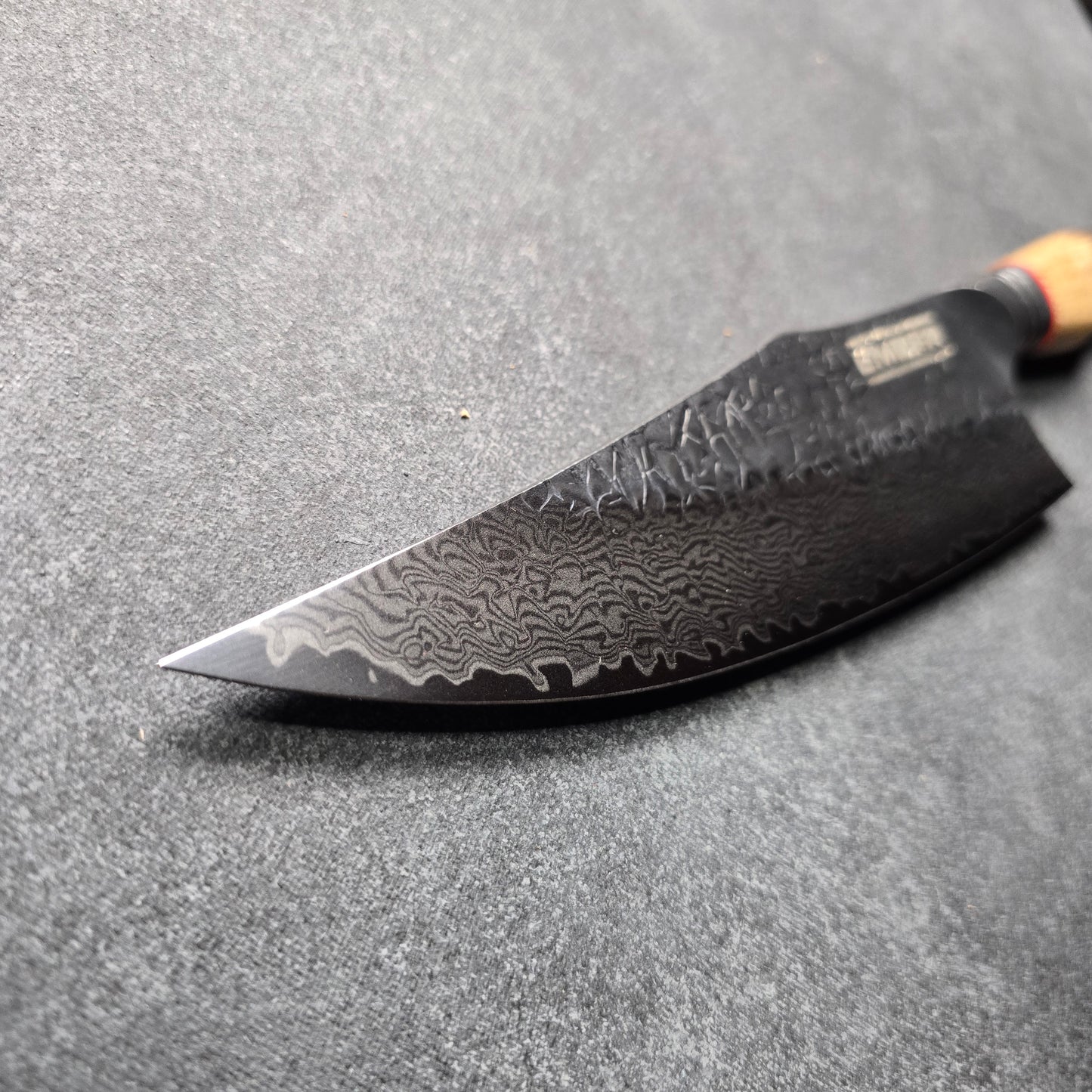 ASKA! CUCHILLO DE CHEF 8" Acero VG10 STONEWASH Y DAMASCO