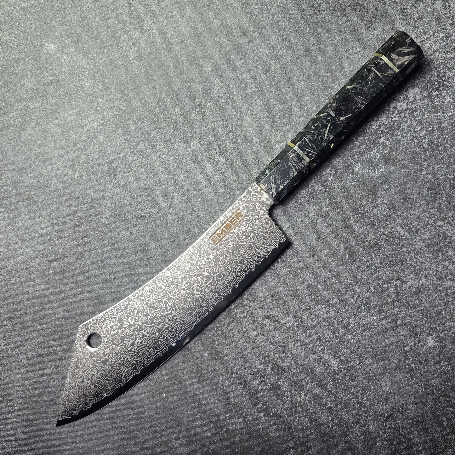 YUGEN! CUCHILLO DE CARNICERO 8.5" Acero de Damasco