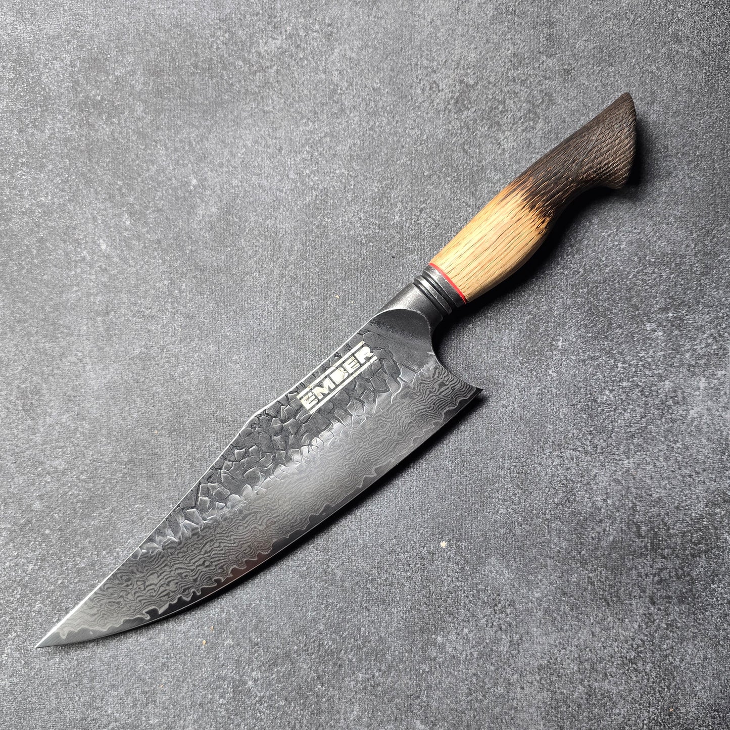 ASKA! CUCHILLO DE CHEF 8" Acero VG10 STONEWASH Y DAMASCO