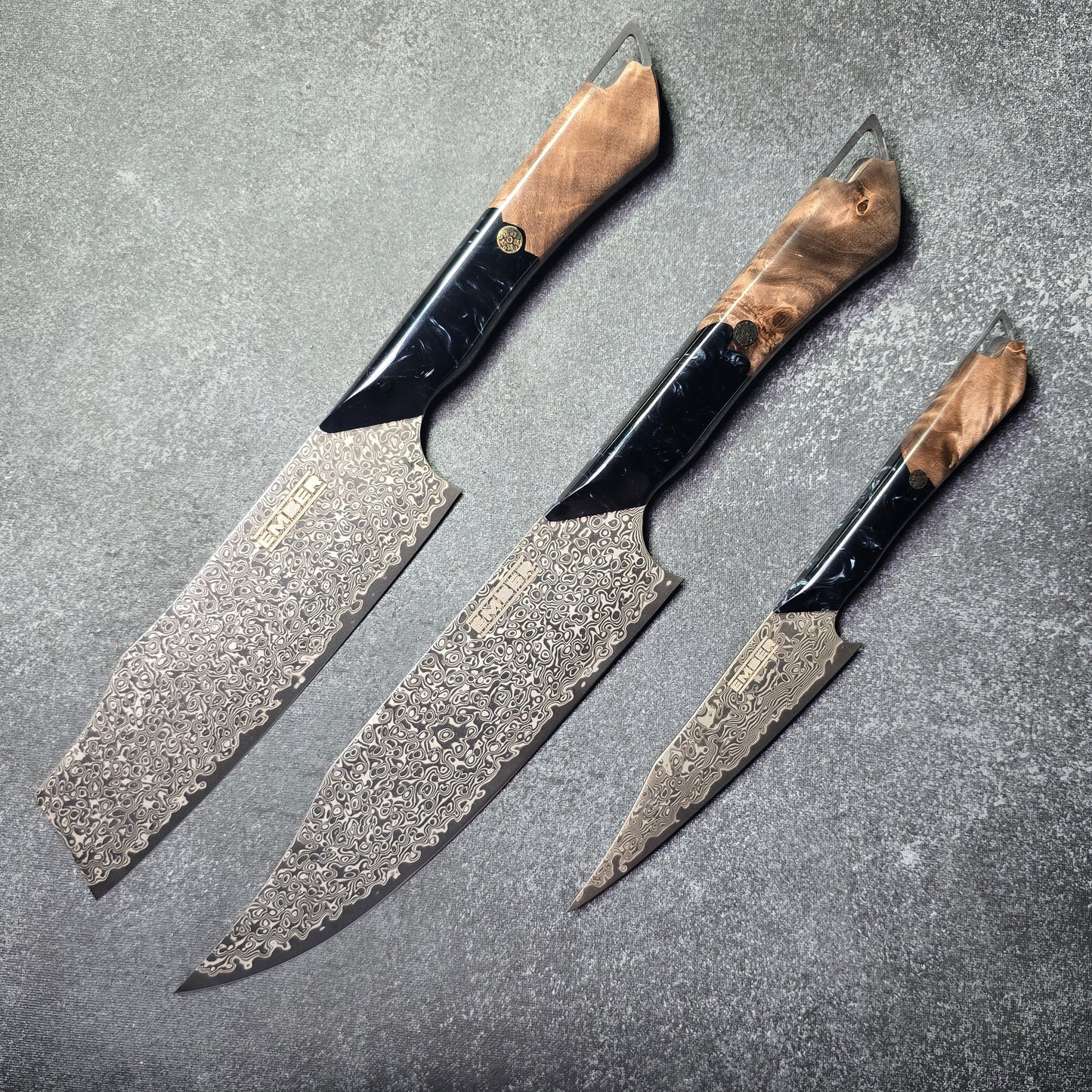 DASTAN CUCHILLO DE CHEF 8" Acero de Damasco recubrimiento DLC