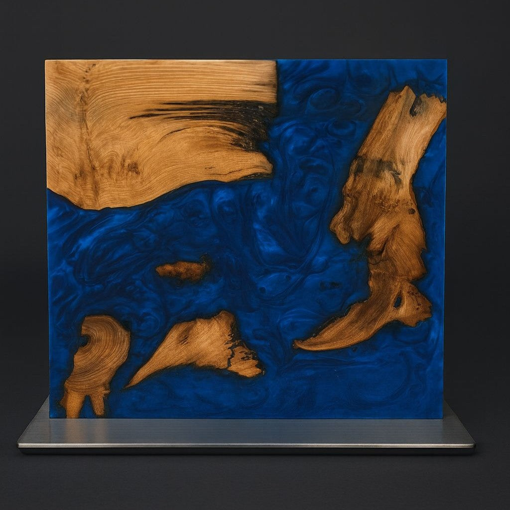 TABLA MAGNETICA DOBLE! MADERA OLIVO Y RESINA