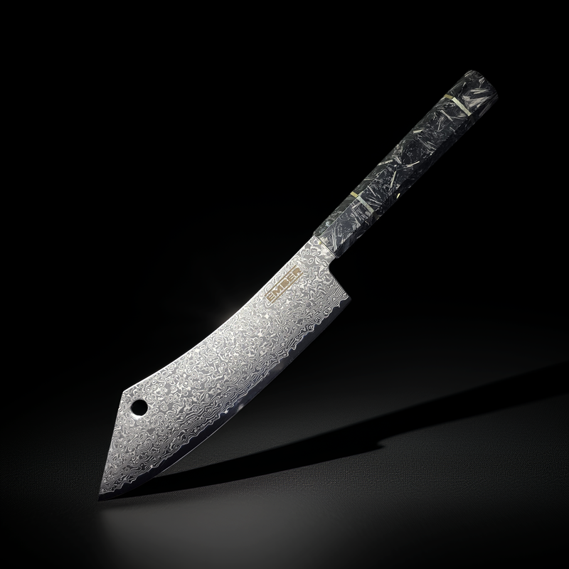 YUGEN! CUCHILLO DE CARNICERO 8.5" Acero de Damasco